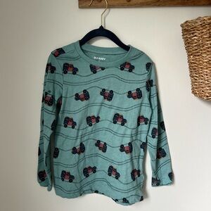 Toddler boys blue monster truck shirt